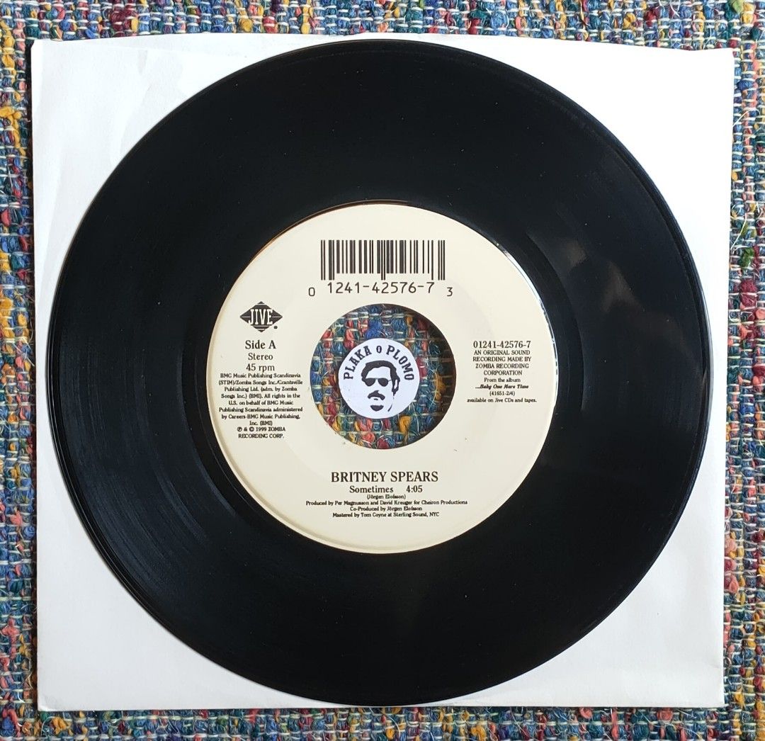 Britney Spears - Sometimes 7" Vinyl Record (Category: Vinyls) located in Quezon City. Submitted by plaka.o.plomo (Listing ID 1466710227, Image 3). Description: Artist(s) : Britney Spears Song(s) : Sometimes Year : 1999 Media : VG+ Color : Black Sleeve : Gen No. : 1x Vinyl Size : 7" RPM : 45 Country : US Catalog No. : 01241-42576-7 Tracklist : - Side A/B 1. Sometimes 4:05 Notes : Clean record labels. Vinyl has a few very lite scuffs and surface ma
