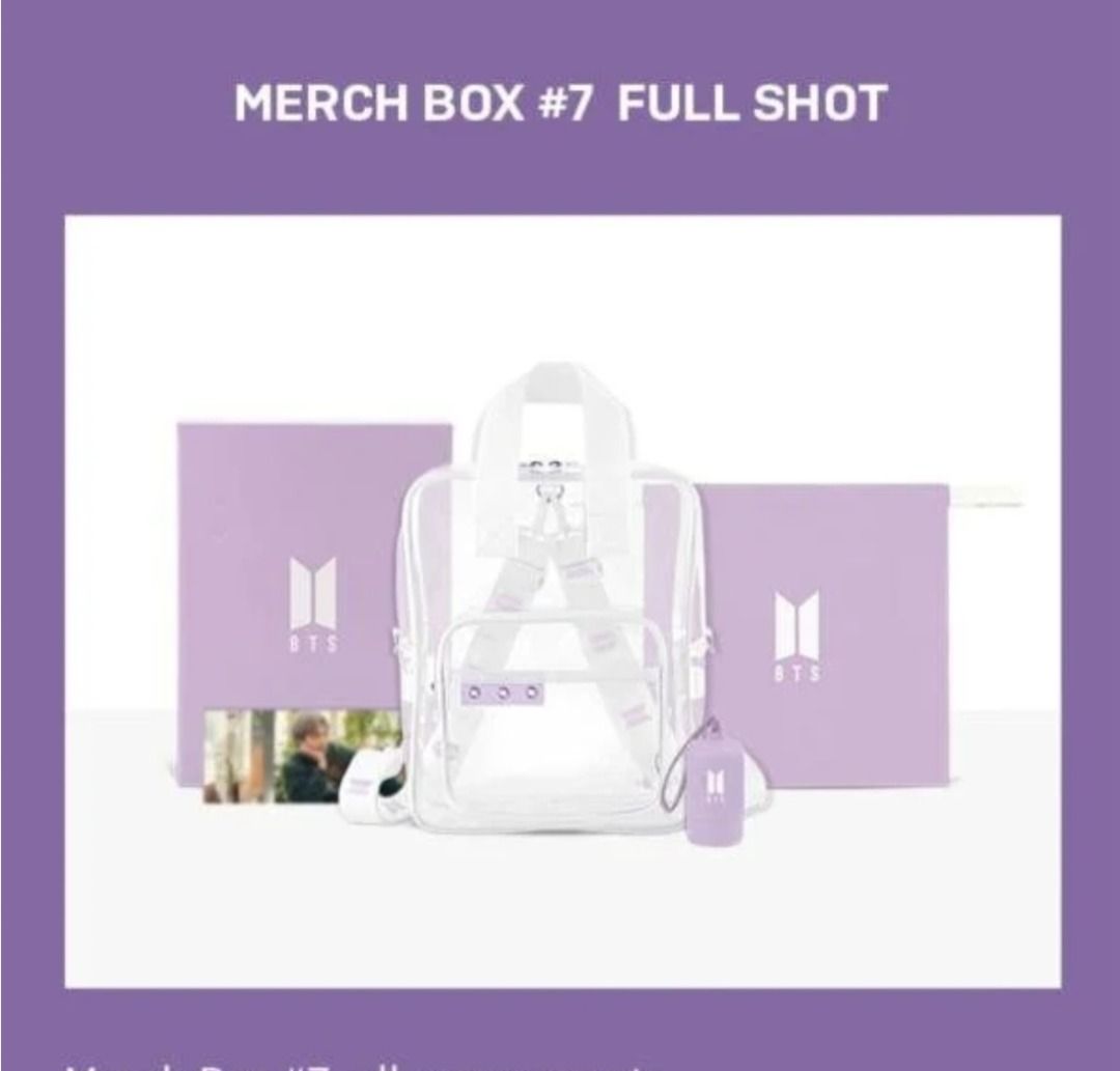 BTS MERCH BOX 7 (Category: K-Wave Merchandise) located in Manila. Submitted by Kpopatmnl (Listing ID 1466707138, Image 1). Description: ON HAND BRAND NEW COMPLETE INCLUSION +LSF.