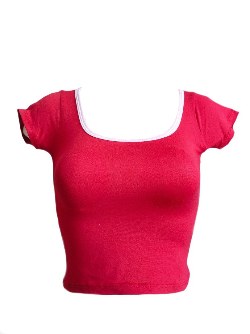 Bundle of 5 assorted crop tops and tees (Category: Shirts) located in Manila. Submitted by thriftythreads1903 (Listing ID 1466586493, Image 2). Description: - Bundle of 5 versatile everyday tops - Includes: ribbed short-sleeve crop tops (scoop neck), pink ringer tee, black long-sleeve scoop neck, and white off-the-shoulder long-sleeve top - Made with soft and comfortable stretch fabrics - Great variety of styles and colors for easy mixing and mat