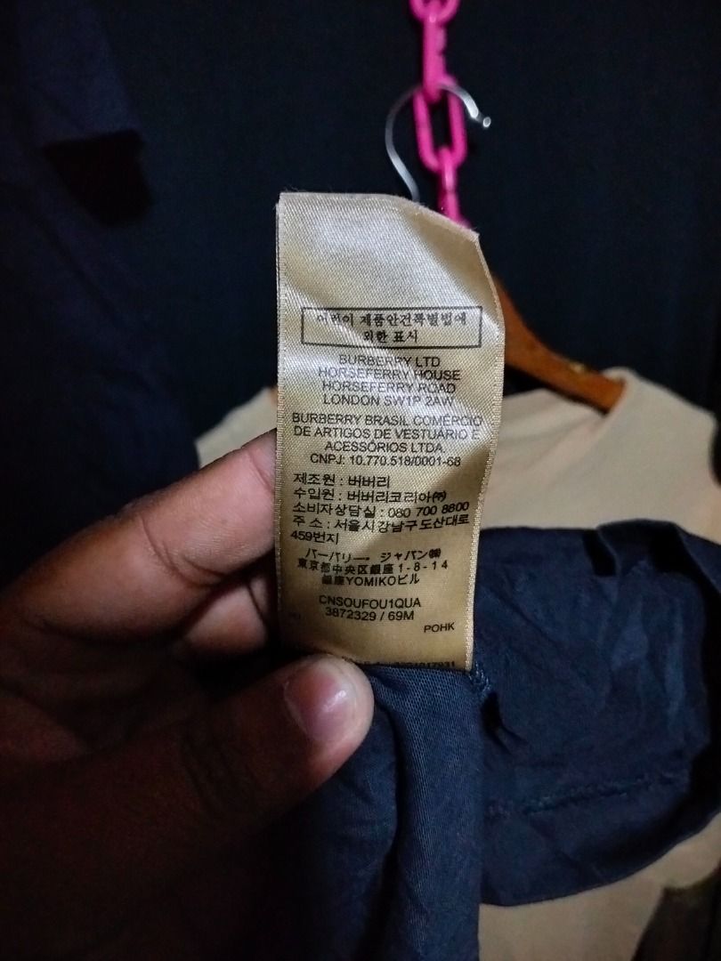 Burberry embroide (Category: Tshirts & Polo Shirts ) located in Kalibo. Submitted by thriftedbykim12 (Listing ID 1466719582, Image 3). Description: Like new condition 10/10 color rate Issue:none 22.5/29.