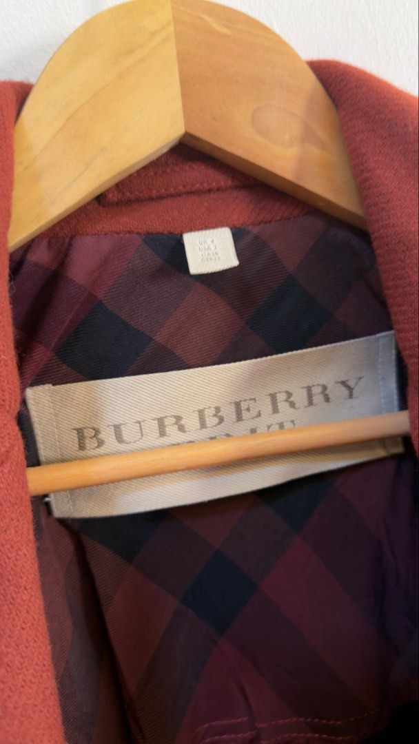 Burberry Wool Blend Peplum Coat (Category: Coats, Jackets and Outerwear) located in Paranaque City. Submitted by preluxeshop_ph (Listing ID 1466768308, Image 3). Description: Burberry Wool Blend Peplum Coat -Flattering peplum silhouette -Classic Burberry inner check lining -A stylish statement piece for any wardrobe! -Condition: 9.8/10 -Dimes: Length: 25.5” Width: 16”.
