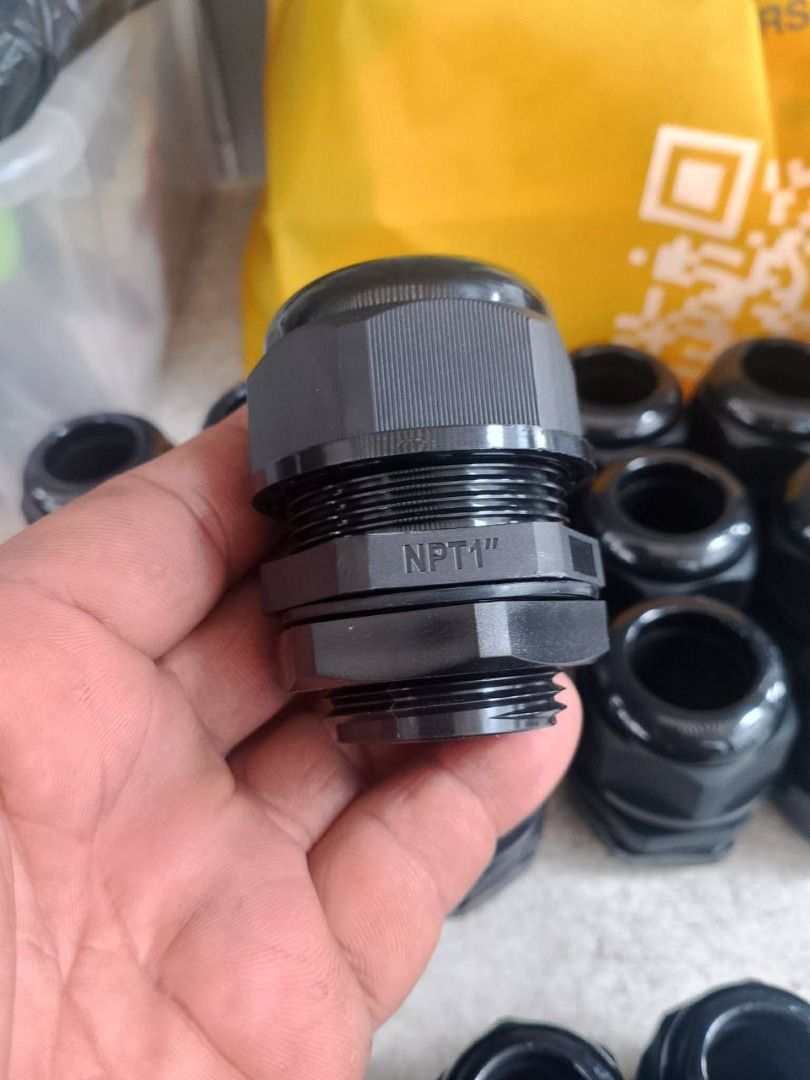 Cable Gland Specs: 1/2" NPT type black (Category: Everything Else Others) located in Manila. Submitted by 09171479278_elsie. (Listing ID 1466632970, Image 3). Description: Cable Gland Specs: 1/2" NPT type black.