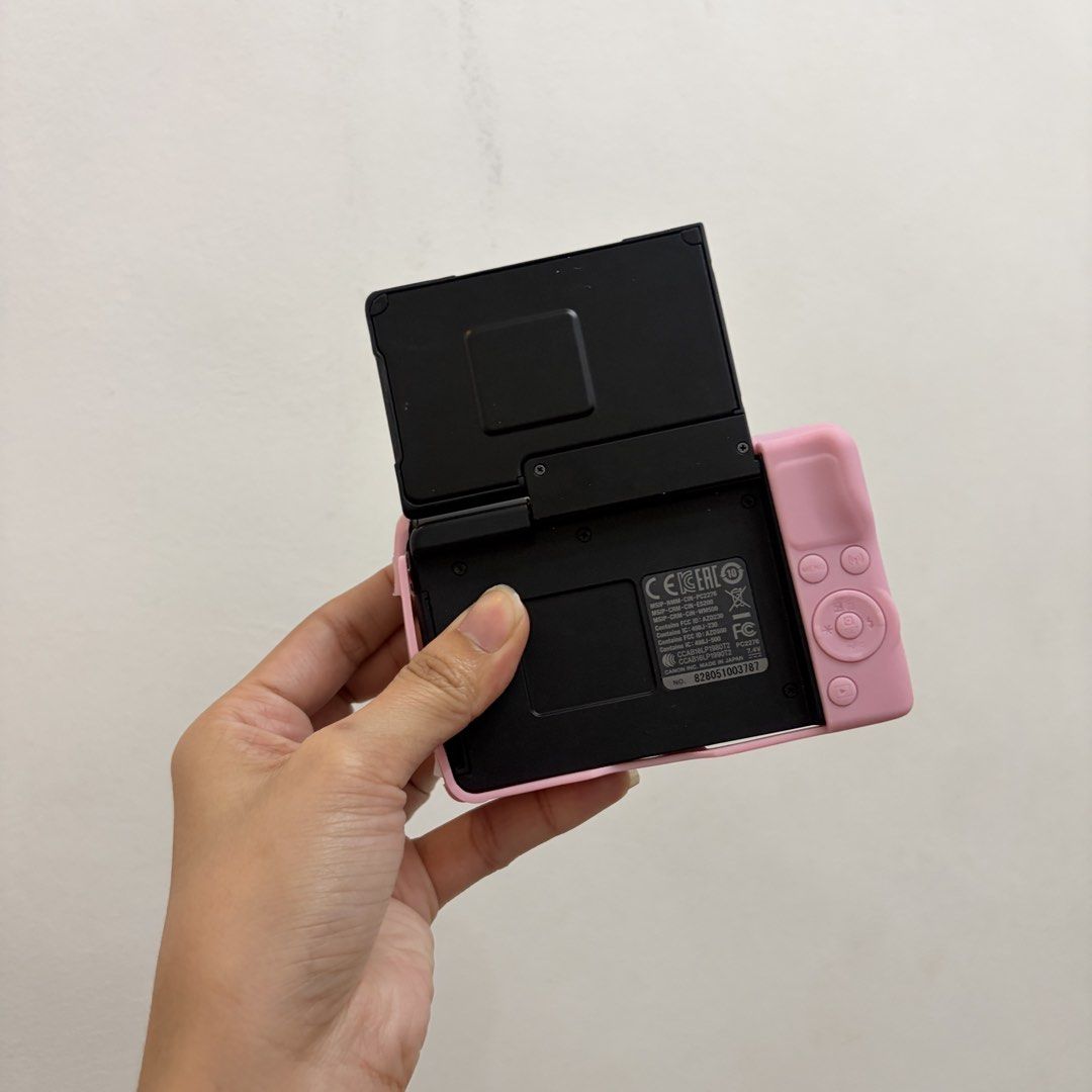 Canon EOS M100 Mirrorless Camera with Pink Case and Accessories (Category: Cameras) located in Valenzuela. Submitted by crisalyz (Listing ID 1466756326, Image 2). Description: IN COLOR BLACK 🖤 (mirrorless camera) ✔️best alternative for Canon G7X Mark Series and Canon SX740HS ㅤᵕ̈ 𖤓 PM ME FOR MORE SAMPLE PICS NO FUNCTIONAL ISSUE! about: - 24.2 MP | full hd video - touchscreen - flipscreen - pop-up flash - red eye flash - wifi transfer (very conve