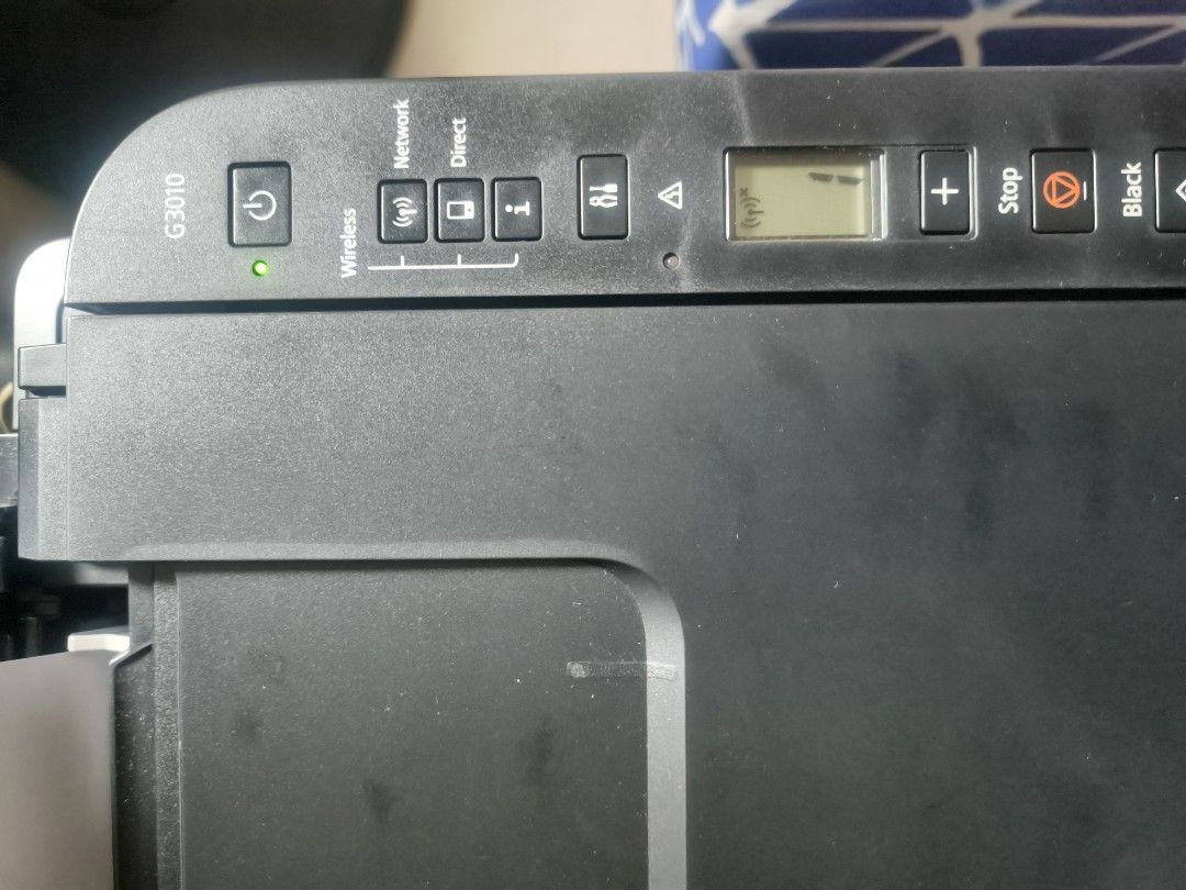 Canon PIXMA G3010 Wireless All-In-One Printer (Category: Printers, Scanners & Copiers) located in Quezon City. Submitted by zeneagle.0d92b4 (Listing ID 1466608776, Image 3). Description: - Model: Canon PIXMA G3010 Wireless All-in-One Printer - Functions: Print, scan, and copy - Ink System: Refillable ink tanks with front-facing visibility windows for easy level monitoring - Connectivity: Built-in Wi-Fi for wireless network and direct mobile print
