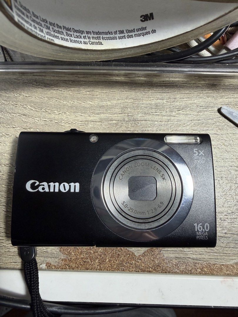Canon powershot A2300 (Category: Cameras) located in Caloocan City. Submitted by swiftwolf_23ec83 (Listing ID 1466687877, Image 2). Description: ‼️‼️‼️READ BEFORE PURCHASING‼️‼️‼️ The camera flashes a lens error warning whenever opened. You may be able to fix it if brought to a technician. Missing a few screws (see pictures before buying) Comes with battery and charger upon purchasing Buyer must shoulder SF.