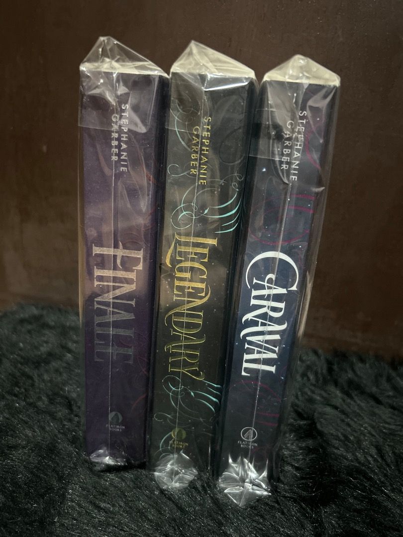Caraval Series by Stephanie Garber (Category: Storybooks) located in Caloocan City. Submitted by dbeel (Listing ID 1466723739, Image 1). Description: Caraval by Stephanie Garber, US paperback purchased from Fully Booked. Onhand. Inclusions: Caraval, Legendary, and Finale Caraval and Legendary have some flaws at the bottom edge. Finale is in very good condition. RFS: Slowly switching to e-books..