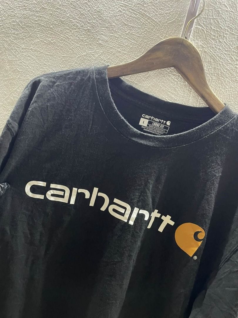 CARHARTT SCRIPT (Category: Tshirts & Polo Shirts ) located in Caloocan City. Submitted by j3ngsanity (Listing ID 1466701278, Image 2). Description: GOOD AS NEW NEED WASH ONLY DIMES : 25x30 SIZE LARGE ON TAG BEST FIT XL .