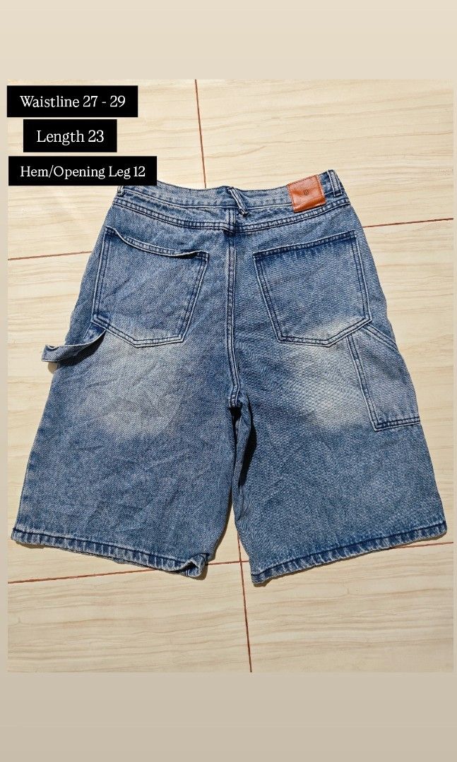 Carpenter Denim JORTS (Category: Shorts) located in Midsayap. Submitted by indigoventure (Listing ID 1466363111, Image 1). Description: Carpenter Dimitri black Denim Jorts waistline 28 - 29 length 23 hem 12 EXCELLENT CONDITION No issue bagong bago🔥.