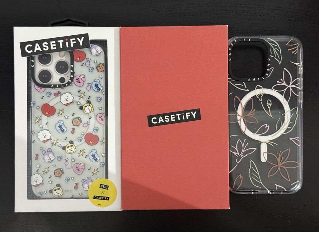 Casetify Cases for iPhone 16 Pro Max (Category: Cases & Sleeves) located in Quezon City. Submitted by aparadornilanda (Listing ID 1466758957, Image 1). Description: For sale: iPhone 16 Pro Max Cases (1) Casetify x BT21 - purchased last August 2026 - installed hydrogel - with hairline scratches on the sides but not bothersome - no dents - SRP: 3,990 (1) Casetify Sakura Case Japan Exclusive - bought from Casetify Osaka on March 2025 - with hairline