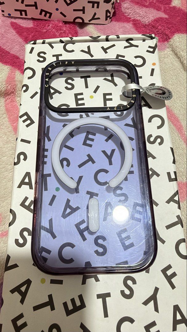 Casetify for iPhone 17/18 PRO (Category: Cases & Sleeves) located in San Pedro. Submitted by prlvd.treasures (Listing ID 1463507302, Image 3). Description: Casetify original for 17/18pro Slightly used With box and qr code Issue: signs of usage .