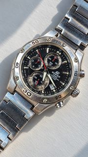 Casio Edifice EF-316D Men's Watch | Black Dial | Fully Working | Steel ...