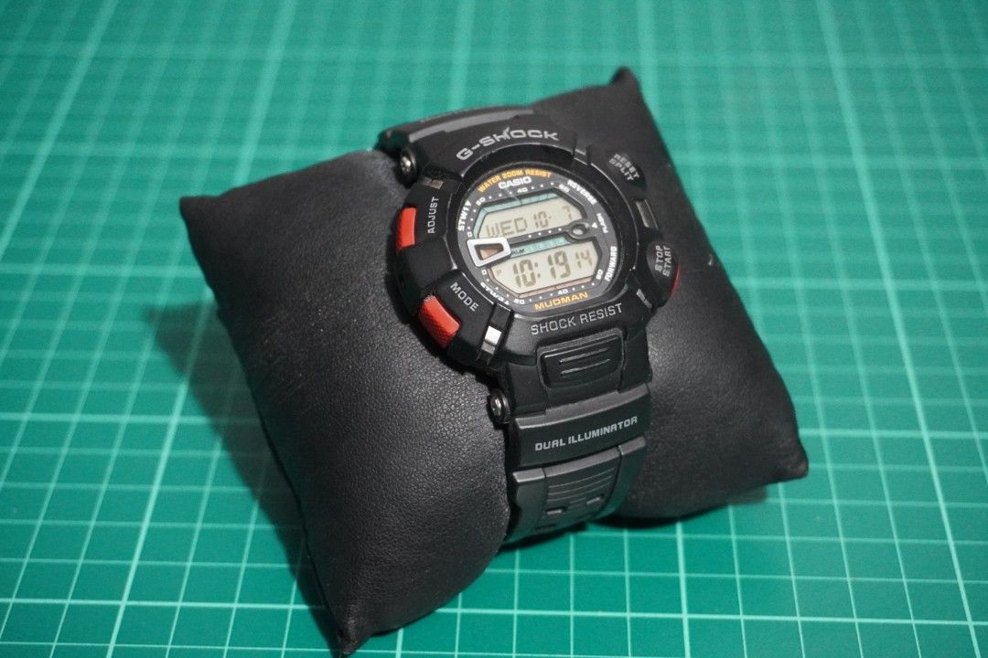 Casio G-Shock G9000 Mudman Watch with Box (Category: Men's Watches) located in Manila. Submitted by haymie821 (Listing ID 1466713859, Image 2). Description: Model: G9000-1V Case Size: Approx. 52 mm diameter Material: Resin case and strap (rugged and lightweight) Construction: Shock-resistant, mud-resistant (sealed buttons to prevent dirt/mud entry) Water Resistance: 200 meters Display: Digital (EL backlight with afterglow) Battery Life: Approx. 3
