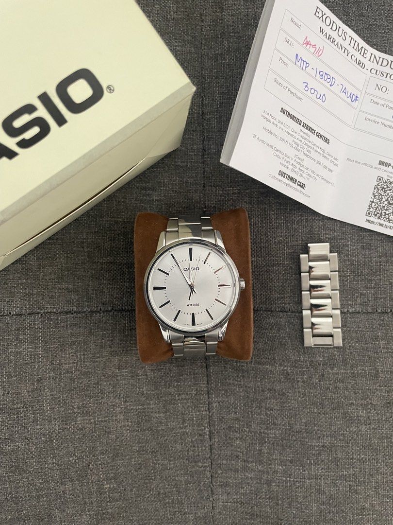 Casio MTP-1303D-7AV (Category: Men's Watches) located in Las Pinas. Submitted by jhersan24 (Listing ID 1466666305, Image 2). Description: Casio MTP 1303D-7AV ❌️MALL PRICE: 3,340 ✅️MY OFFER: 2,200 ONLY DISCOUNT: PHP 1,140 100% Original Casio 100% Brand New Complete inclusions (Casio box, Manual, 1 yr Warranty Card) Freebies .