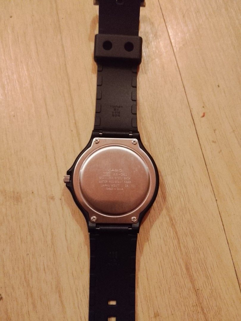 Casio MW-240 (Category: Luxury Watches) located in Quezon City. Submitted by yours1 (Listing ID 1466635989, Image 2). Description: all original FIX PRIZE FIX PRIZE FIX PRIZE FIX PRIZE all in brand new collection ko yan kasama na lagayan nya meet up via LALAMOVE payment method bank transfer Maya gcash.