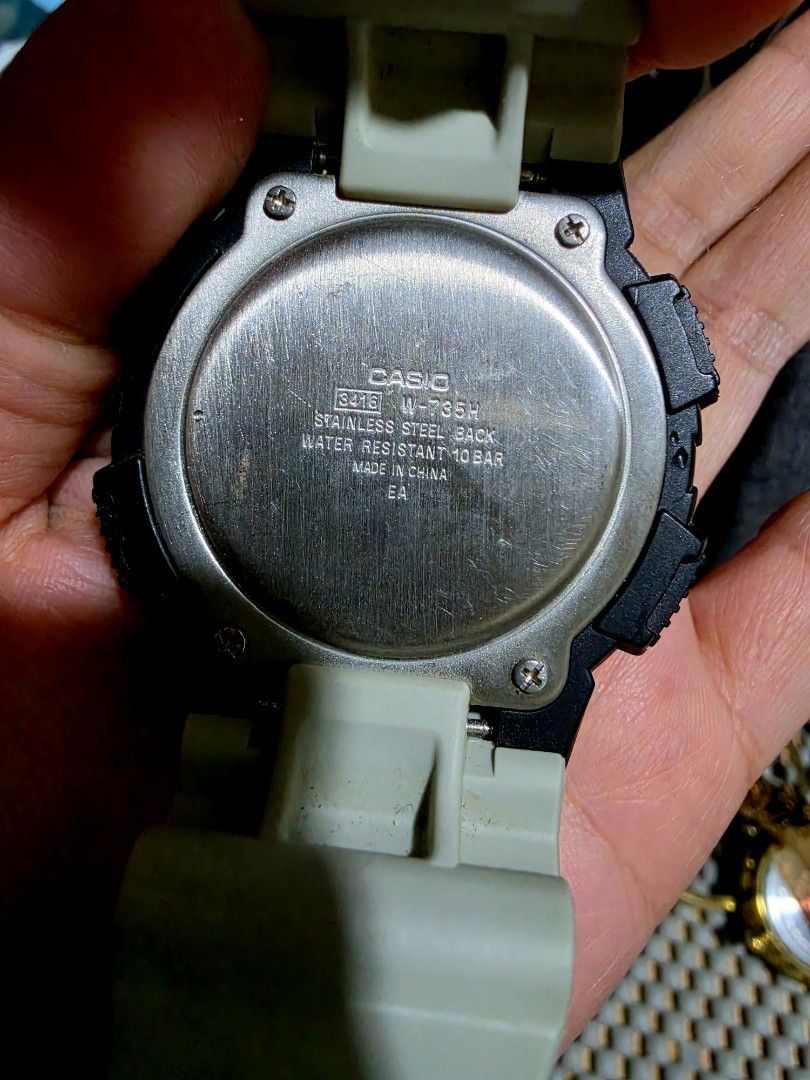 Casio W-735H (Category: Luxury Watches) located in Iloilo. Submitted by floresse (Listing ID 1466770782, Image 2). Description: Selling an authentic Casio W-735H Vibration Alarm digital watch in a rugged tactical sand/light-grey colorway. Model: W-735H-8AV (Module 3416) MOP: GCASH/MAYA/BANK TRANSFER - BDO SF depends on your location J&T and LBC only #Casio #CasioWatch #W735H #VibrationAlarm #DigitalWatch #MensWatch #CasioOriginal #OutdoorWatch #G
