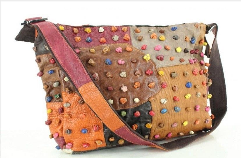 Cavalla Milano Patchwork Leather Crossbody Bag (Category: Cross-body Bags) located in Manila. Submitted by rpaul88 (Listing ID 1466744083, Image 2). Description: - Brand: Cavalla Milano - Style: Patchwork leather crossbody bag with unique knotted leather details all over - Condition: Brand new with original store tags attached (Original price: 26,000 yen) - Interior: Fabric lining with convenient zip pockets and Cavalla brand patch - Strap: Adjus