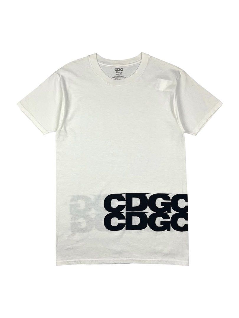 CDG Comme des Garçons x Hanes - Tagless Tee (Category: Tshirts & Polo Shirts ) located in Puerto Princesa. Submitted by rrugsgallery (Listing ID 1466727096, Image 1). Description: CDG Comme des Garçons x Hanes - Tagless Tee Tagged Size: Small Dimensions Length: 28 Width: 17 Condition: Excellent Color rate: 10 Flaws: None.