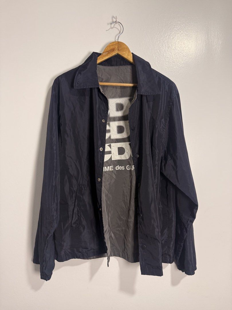 CDG Good Design Shop Reversible Jacket (Category: Coats, Jackets and Outerwear) located in Binan City. Submitted by the.nocturne.ones (Listing ID 1466583309, Image 1). Description: Send offers! Flaw : Cracked prints, signs of usage Chest - 24” Length - 28.5” Sleeve Length - 26” .