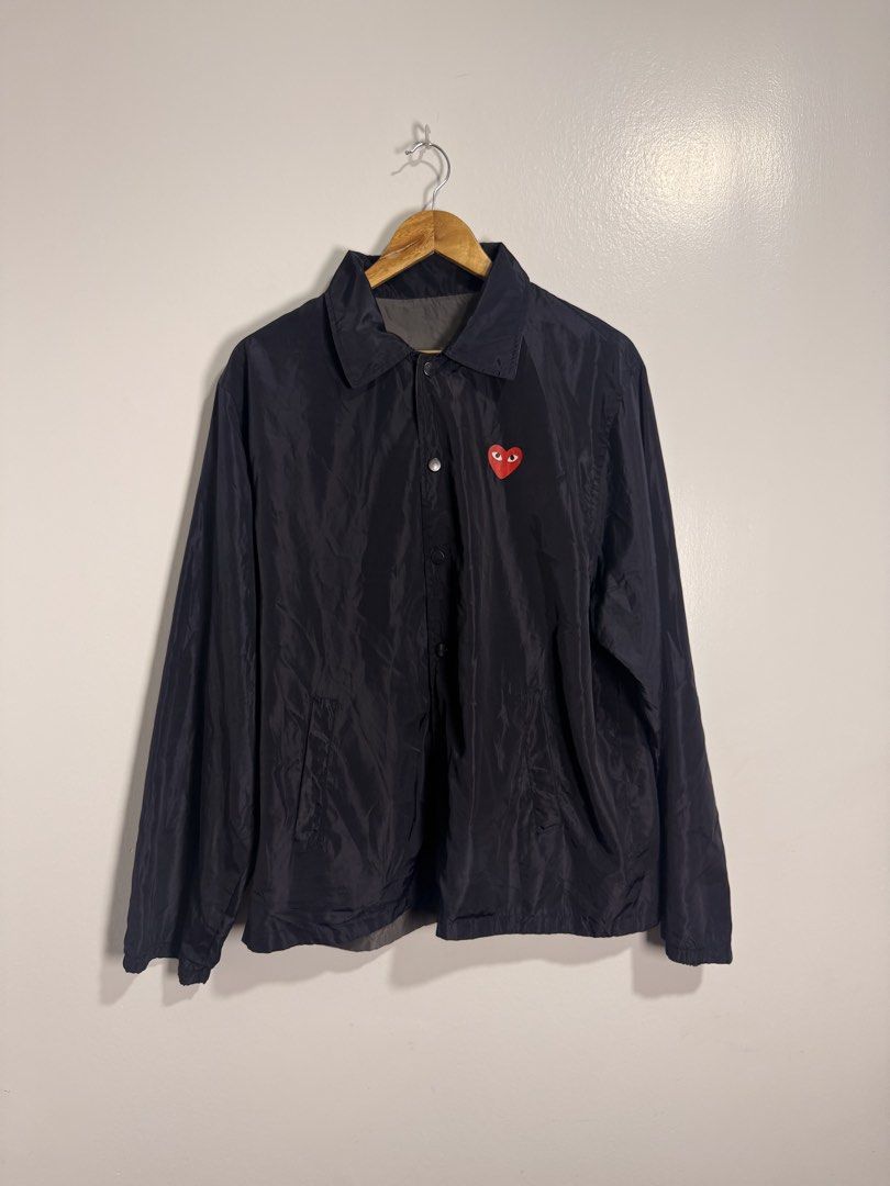CDG Good Design Shop Reversible Jacket (Category: Coats, Jackets and Outerwear) located in Binan City. Submitted by the.nocturne.ones (Listing ID 1466583309, Image 2). Description: Send offers! Flaw : Cracked prints, signs of usage Chest - 24” Length - 28.5” Sleeve Length - 26” .