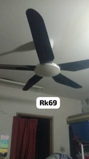 Dark Grey 5-Blade Ceiling Fan, Furniture & Home Living, Lighting & Fans ...