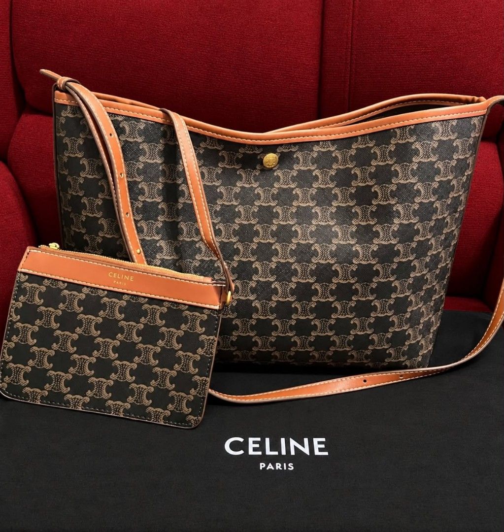 Celine Shopping Bag (Category: Shoulder Bags) located in Quezon City. Submitted by luxxechic (Listing ID 1466566847, Image 1). Description: coded with pouch with dust bag adjustable strap good asnew no issue actual photo posted japan preloved mop: gcash.
