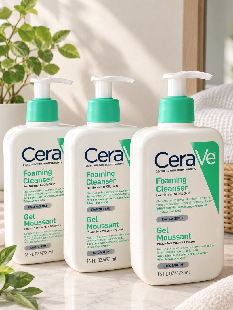Cerave Facial (Category: Face Care) located in Caloocan City. Submitted by prettycarrot14 (Listing ID 1466702398, Image 1). Description: CeraVe Foaming Cleanser 473mL ✨ Brand new, unused. No box and no outer seal, but the top is still closed and has never been opened/used. Selling as shown in the photos. 🫧 For normal to oily skin 🌿 Fragrance-free 💧 With ceramides, niacinamide & hyaluronic acid 🧴 473mL / 16 fl. oz. 💚 Gentle yet effective for 