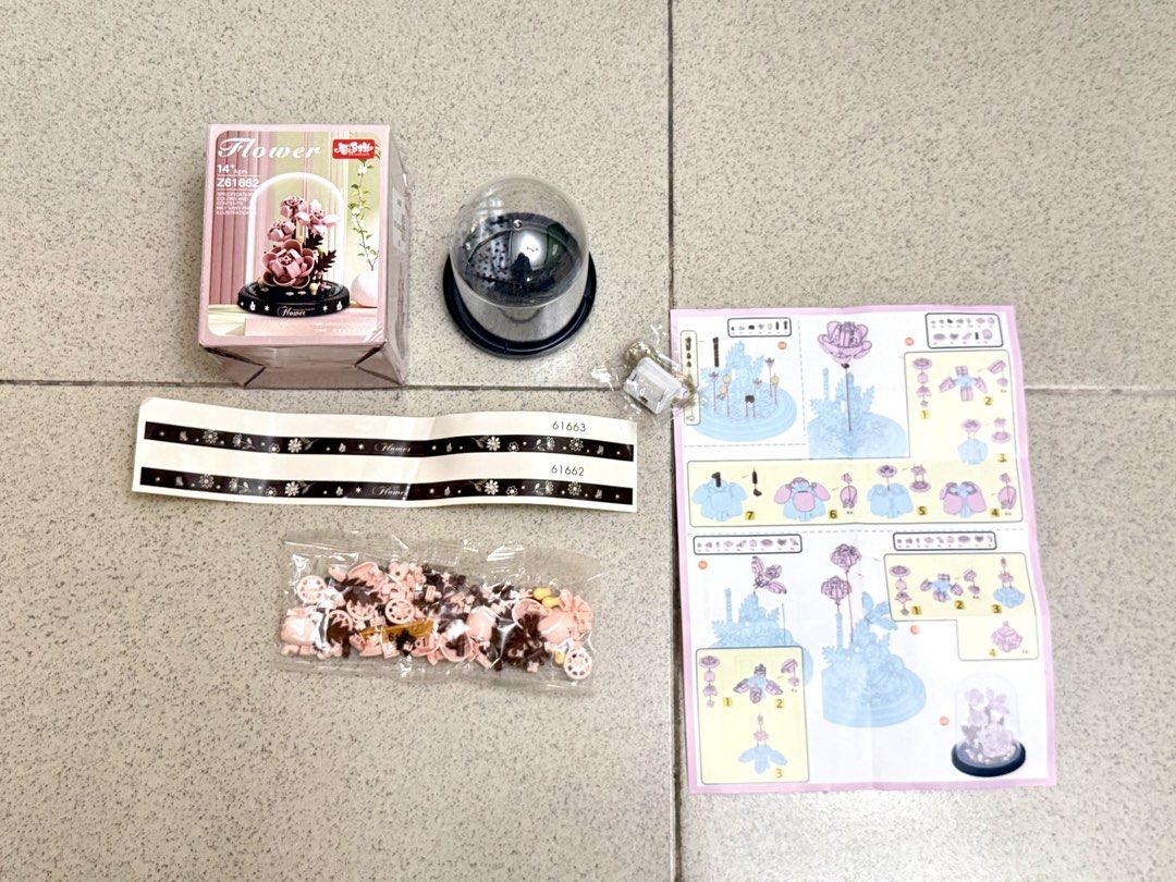 Champagne Rose Building Bricks Set (Category: Board Games & Puzzles) located in Bulacan. Submitted by closetbyally (Listing ID 1466604879, Image 3). Description: Inclusions nasa photos na Never use. Looks new pa BAWAL SA MAARTE/MASELAN ❌ RFS: Decluttering Pls read before ordering. Actual pic posted All prices are fixed. No haggling Strictly PAYMENT FIRST & Shipping only We can also do lalamove if rush No meetups, No COD With shipping fee. No free