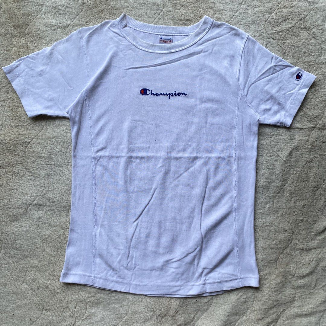 Champion Embroid Script White Shirt (Category: Tshirts & Polo Shirts ) located in Davao. Submitted by bangers01 (Listing ID 1466707698, Image 1). Description: .