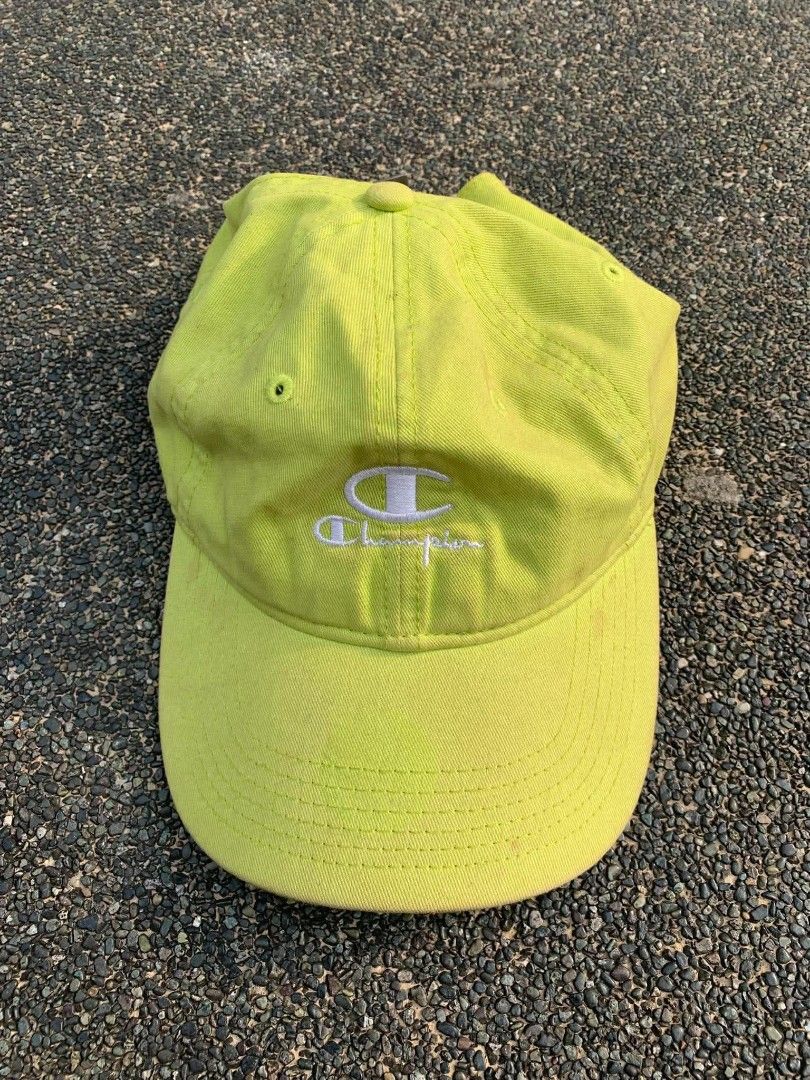 Champion Lime Green Baseball Cap (Category: Caps & Hats) located in Manila. Submitted by reiyangelow (Listing ID 1466771605, Image 1). Description: Champion Cap excellent condition 550php 📍 MANILA AREA .