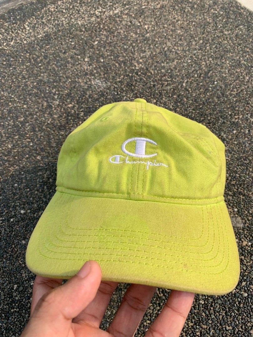 Champion Lime Green Baseball Cap (Category: Caps & Hats) located in Manila. Submitted by reiyangelow (Listing ID 1466771605, Image 2). Description: Champion Cap excellent condition 550php 📍 MANILA AREA .