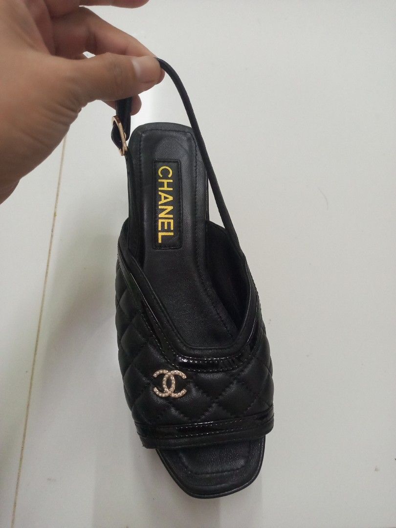 CHANEL PLATFORM SANDALS (Category: Sandals) located in Bulacan. Submitted by joanagwen (Listing ID 1466720415, Image 2). Description: CH@N3L PLATFORM SANDALS Size 37 on tag .