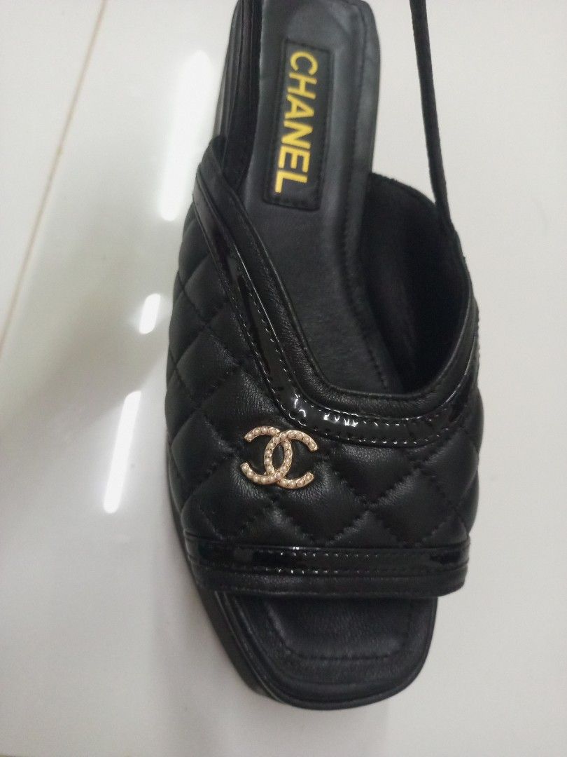 CHANEL PLATFORM SANDALS (Category: Sandals) located in Bulacan. Submitted by joanagwen (Listing ID 1466720415, Image 3). Description: CH@N3L PLATFORM SANDALS Size 37 on tag .
