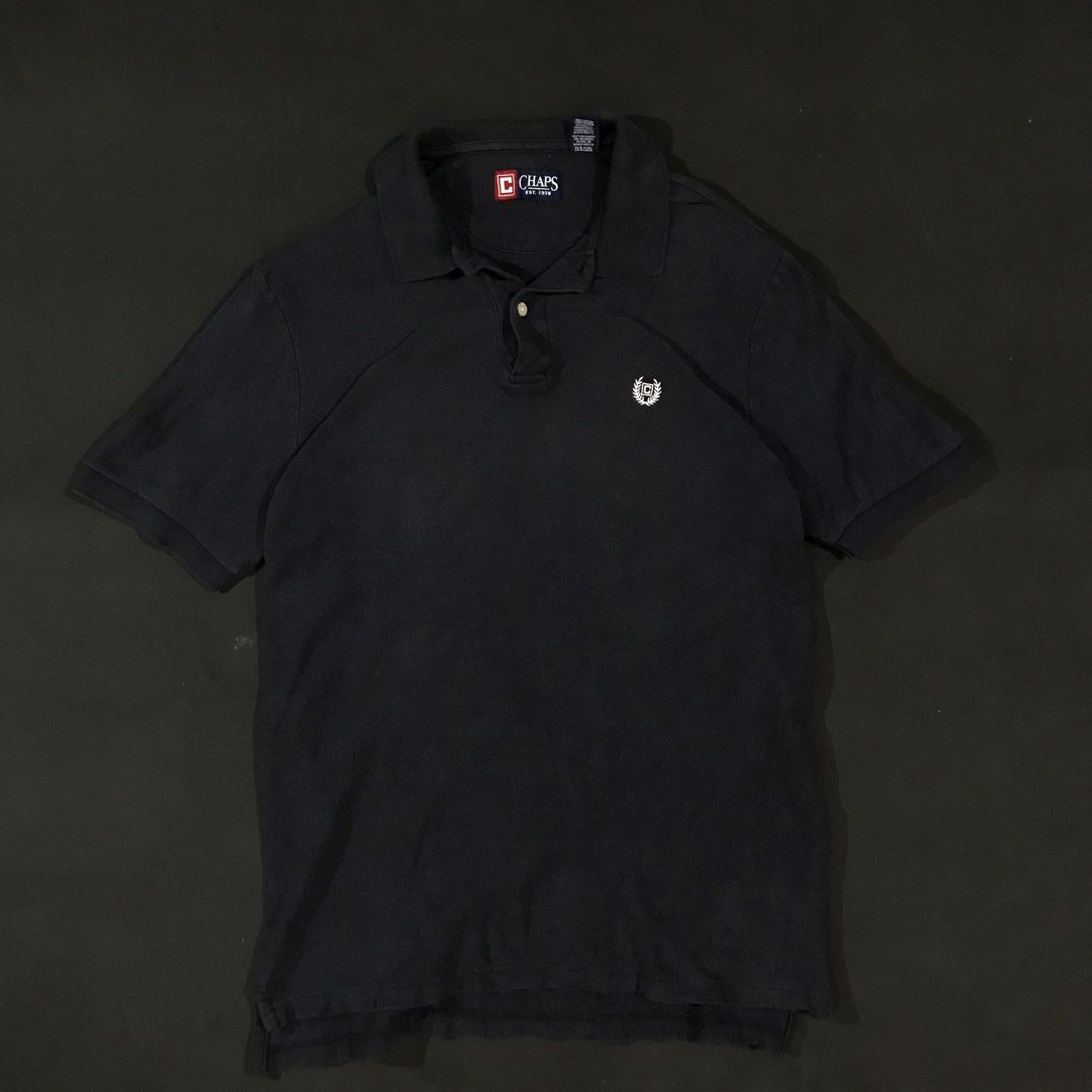 Chaps RL Polo Shirt (Category: Tshirts & Polo Shirts ) located in Manila. Submitted by a_aron.f6e3a7 (Listing ID 1466579791, Image 1). Description: Size: Fits like Medium Color rate: Dark Blue — 7/10 Condition: Good condition Issue:Slight Fading .