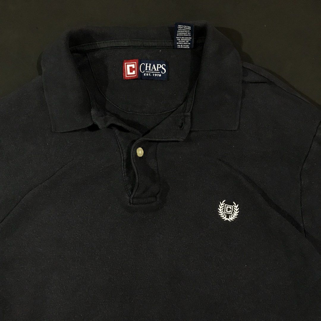 Chaps RL Polo Shirt (Category: Tshirts & Polo Shirts ) located in Manila. Submitted by a_aron.f6e3a7 (Listing ID 1466579791, Image 2). Description: Size: Fits like Medium Color rate: Dark Blue — 7/10 Condition: Good condition Issue:Slight Fading .