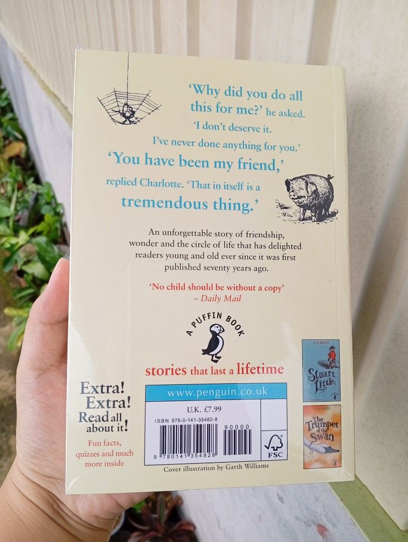CHARLOTTE'S WEB by E.B. White (Category: Children's Books) located in La Trinidad. Submitted by cla.rissa317 (Listing ID 1466618177, Image 3). Description: 🌻❣️CHARLOTTE'S WEB by E.B. White❣️🤗🌿 Brandnew/Sealed 💸350php Actual photos posted Location: Benguet For Dropping (COP/GCash) 🍂Malcolm Square, Baguio 🍂Km5, Pico, La Trinidad ‼️No to rush dropping pls For Delivery (GCash/Maribank): 🍂via GrabExpress 🍂Errand (kayo na po magpa errand) ‼️Pay