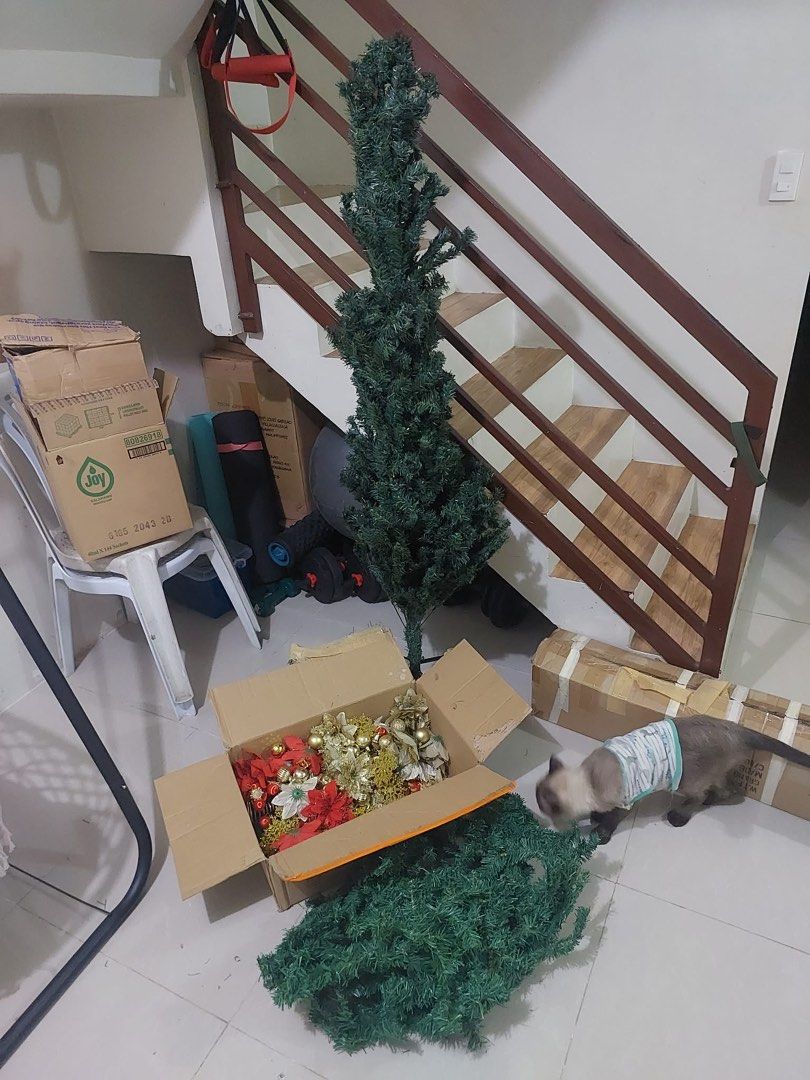Christmas Tree & Decor (Category: Artificial Plants & Flowers) located in Manila. Submitted by shingyling (Listing ID 1466705845, Image 2). Description: Christmas tree & ornaments - P800 - Slightly used - lights NOT included - loc: Lower Antipolo / Marikina.