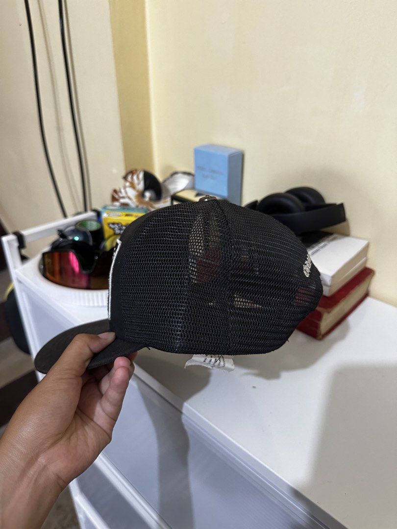 Chrome Hearts Hollywood Trucker Hat Black (Category: Caps & Hats) located in Baler. Submitted by sidequester (Listing ID 1466568363, Image 3). Description: - Replica Chrome Hearts black trucker hat - Adjustable snapback closure for a custom fit - Can offer discount or bundle price for hats.