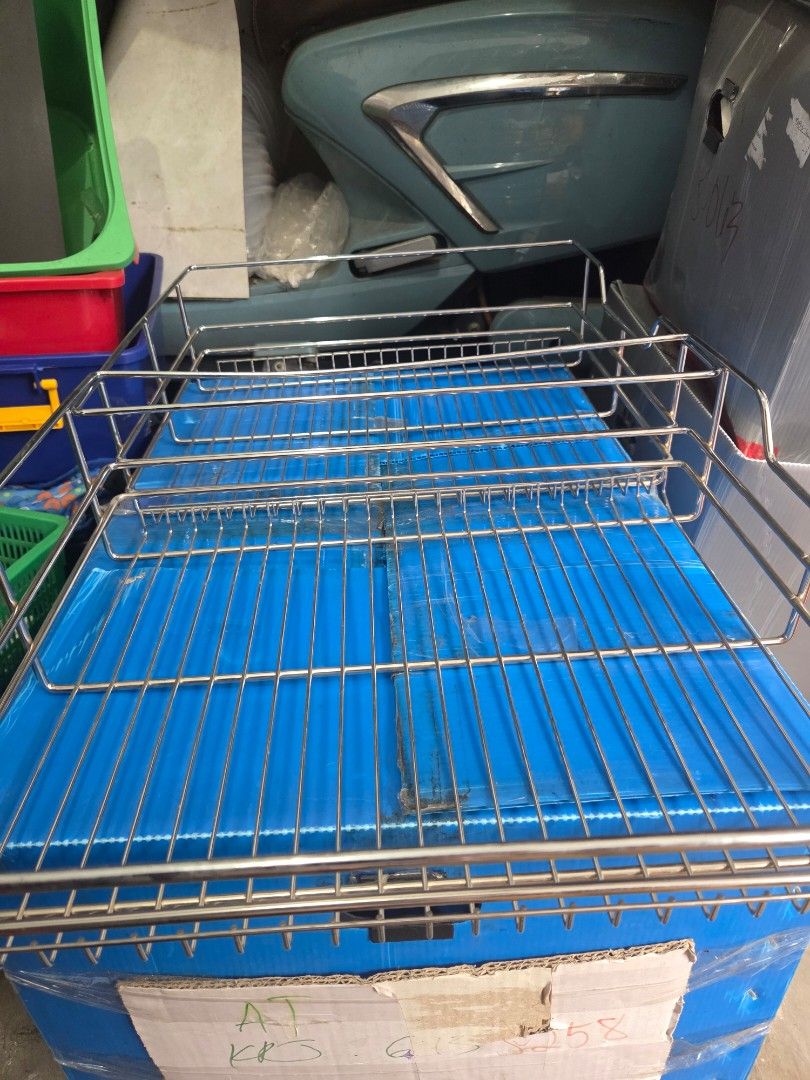 Chrome Wire Pull-Out Basket Kitchen Storage Rack (Category: Storage Boxes & Baskets) located in Paranaque City. Submitted by antik-antik (Listing ID 1466575235, Image 2). Description: - Chrome wire pull-out basket for kitchen cabinets and pantries - Durable metal wire construction built to last - Smooth-sliding mechanism for easy access to deep shelves - Standard size, perfect for kitchen upgrades and extra storage - Clean finish and ready to ins