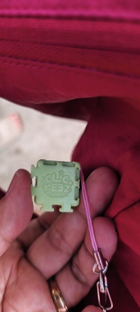 ClicKeez Green Keycap Phone Charm Strap (Category: Charms) located in Manila. Submitted by jelaibinzz (Listing ID 1466571849, Image 2). Description: rfs Duplicate Adorable green block keycap toy keychain with a cute anime face - Secured with a handy pink strap and durable metal clasp - Charming light green design with red ribbon and strawberry details - Features the debossed ClicKeez logo on the back - Perfect kawaii accessory for your keys, bags