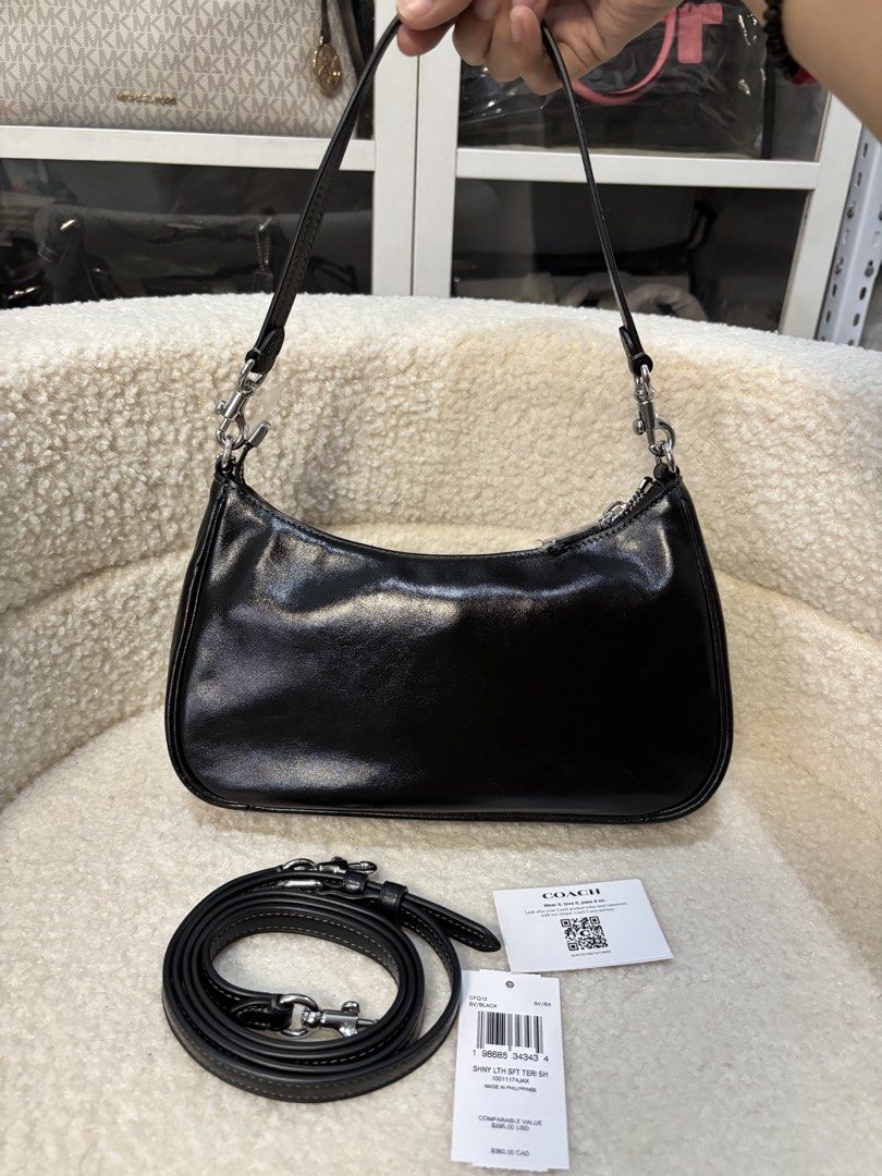 Coach Soft Teri (Black) (Category: Luxury Bags & Wallets) located in Manila. Submitted by roxy_collection634 (Listing ID 1466669068, Image 3). Description: Coach Soft Teri (Black) Original Brandnew With tag and carecard Open for Layaway Pm for Interested 📤.