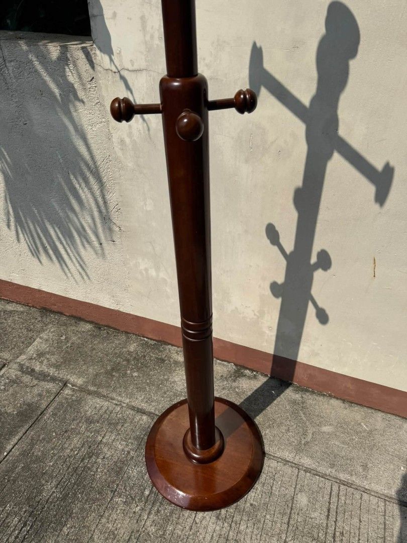 Coat Rack (Category: Other Home Furniture) located in Meycauayan. Submitted by marygracecasimiro (Listing ID 1466579907, Image 3). Description: Available - Vintage Wooden Coat Rack Solid wood H: 172 cm In good condition 5k Check photos first before buying✅ DM to Inquire🧡 Item will be sold AS IS. Please refrain from purchasing if you are particular about USED items and imperfections Major issues will be stated or shown through pictures if there i