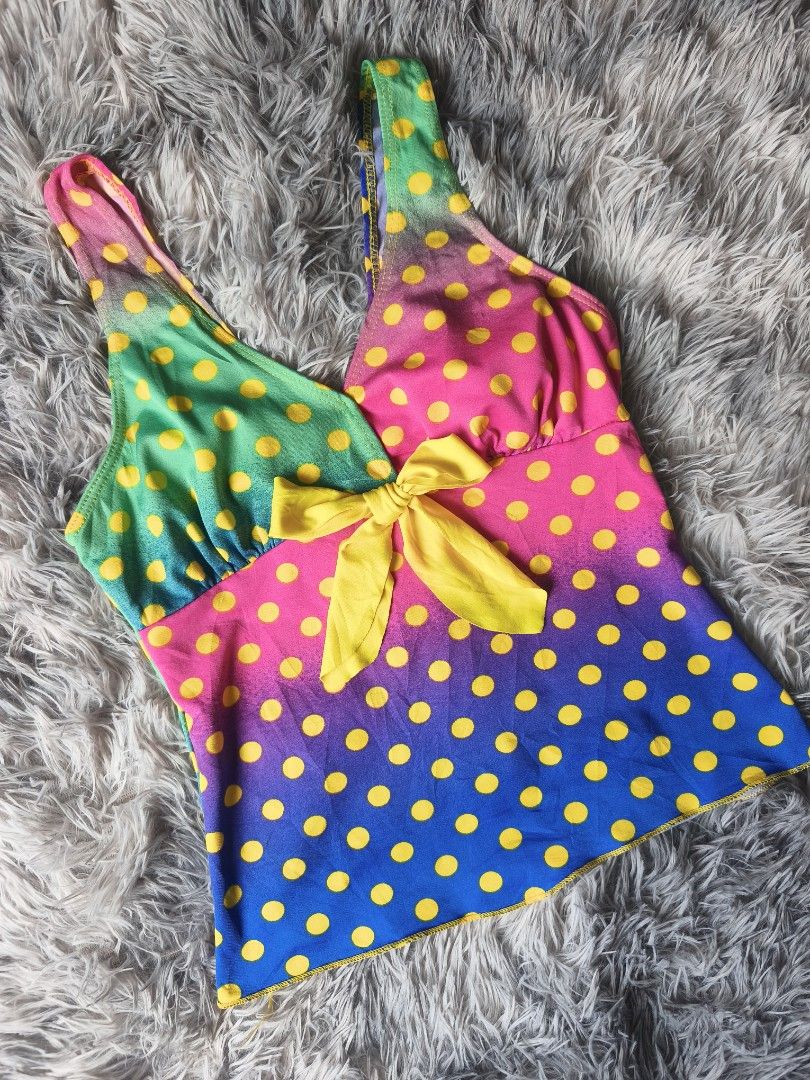 Colorful Polka Tankini Top (Category: Bikinis & Swimsuits) located in General Trias. Submitted by shanicemau09687 (Listing ID 1466709924, Image 2). Description: (Xs-S)bust: 28-34in, length: 18.5in no issue.
