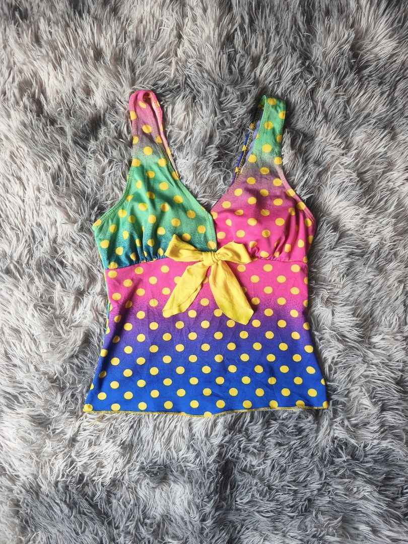 Colorful Polka Tankini Top (Category: Bikinis & Swimsuits) located in General Trias. Submitted by shanicemau09687 (Listing ID 1466709924, Image 1). Description: (Xs-S)bust: 28-34in, length: 18.5in no issue.