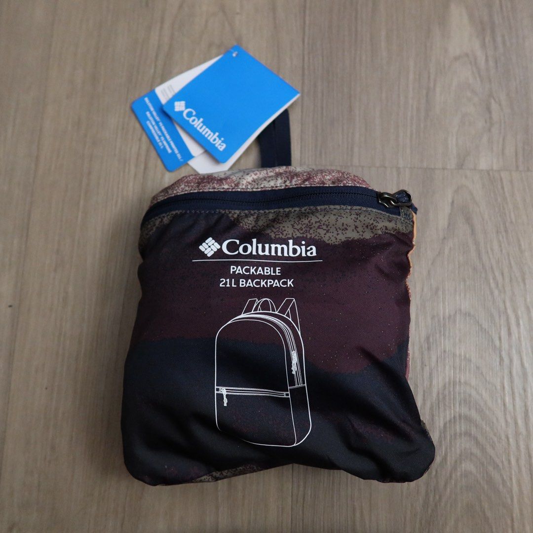 Columbia Packable 21L Backpack (Category: Backpacks) located in Manila. Submitted by gentlewind_62f064 (Listing ID 1466744658, Image 1). Description: - Brand new with original tags attached - Spacious 21L capacity with secure main zipper compartment - Packable design folds down into its own compact pouch - Ultra-lightweight material ideal for travel or everyday carry - Stylish multicolored pattern.