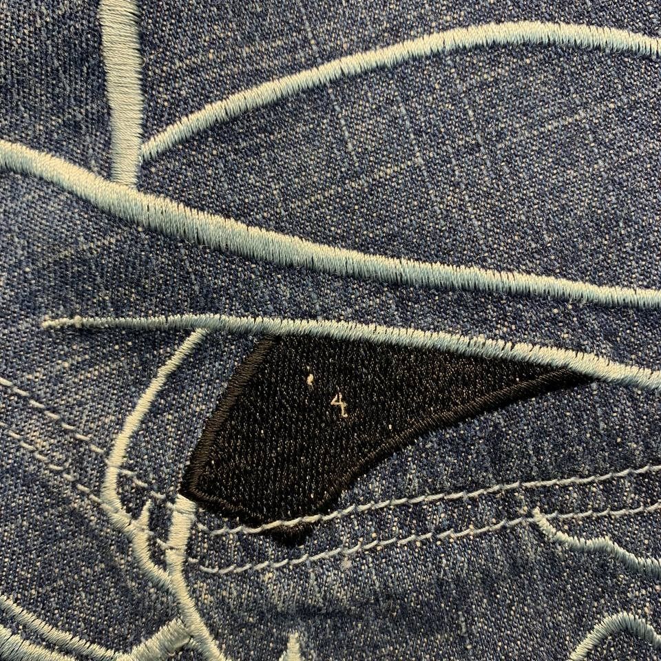 Complices Eagle Denim Jeans (Category: Jeans) located in Mandaluyong City. Submitted by theroom501 (Listing ID 1466598573, Image 3). Description: Complices Eagle Denim Jeans Style Code: Size on Tag: 36 Color: Blue Condition: Good pre-owned condition with a heavily distressed vintage look. Flaws/Issues: none Flat Lay Measurements: Pit to Pit: 36 inches Length: 38 inches Leegopening Length: 10 inches Price:1500.