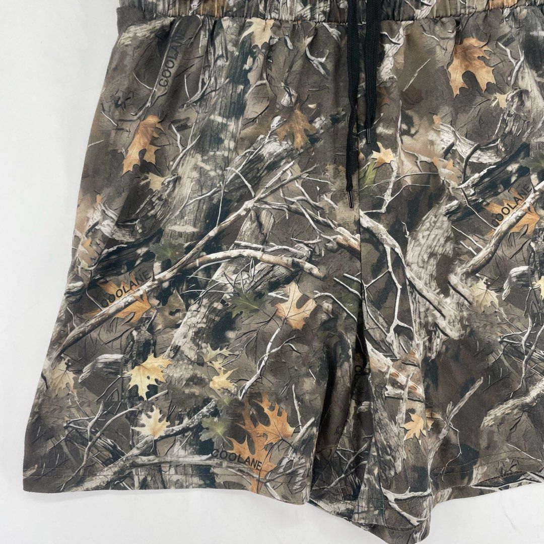 Coolane Realtree Camo Sweat Shorts (Category: Shorts) located in Manila. Submitted by buzz.garments (Listing ID 1466682815, Image 3). Description: Dimensions(inches) -Waist/Width: 30”-40” (Strechable) -Hip: 20” -Front Rise: 14” -Thigh: 12” -Inseam: 5” -Outseam/Length : 16” -Leg Opening: 13” - color may vary due to lighting. please manage your expectations-minimal and unseen flaws must be considered..