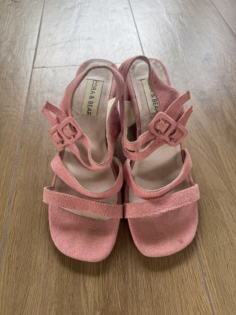 Cora & Bear Heels (Category: Heels) located in Santa Rosa. Submitted by meldeclutters (Listing ID 1466565329, Image 1). Description: Cora & Bear Heels Color: Pink Size: 7 Php 350 Used once RFS: declutter.
