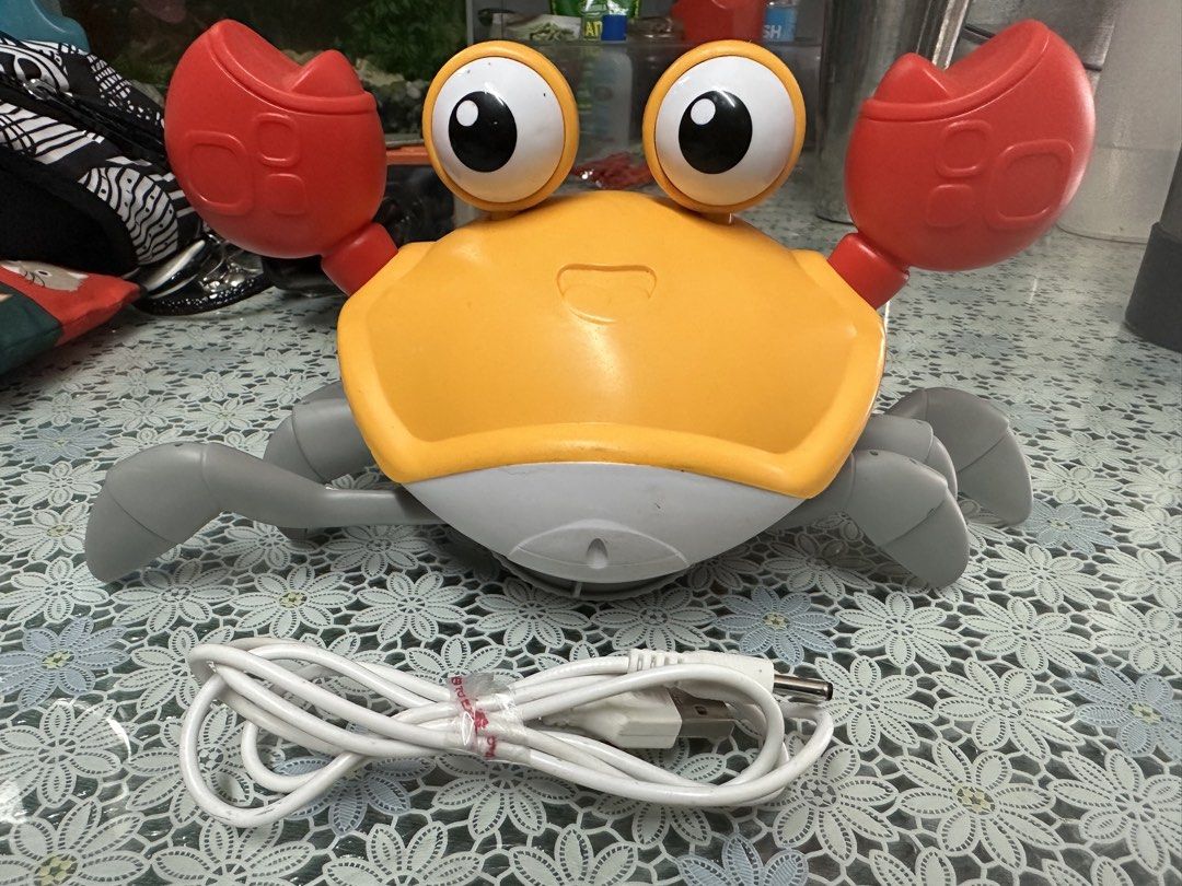 Crawling crab chargeable (Category: Kids Toys) located in Angeles City. Submitted by goodbuysathome (Listing ID 1466606186, Image 1). Description: Crwling w/ sensor crab kids toys Chargeable with cord n kasama Crawling with lights and sounds No box tnesting lang d po gnamit kaya new p xa Add sf 55 Luzon Gcash payment .