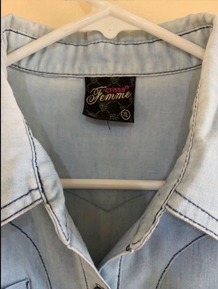 Crissa Longsleeve Womens (Category: Longsleeves) located in Valenzuela. Submitted by clickandshoppreloved (Listing ID 1466611400, Image 2). Description: Crissa Longsleeve Womens Onhand, Original XL Ontag, (24-26Lx 18W) Color : Light Blue (Issue: Minor Flaws, See Pics).