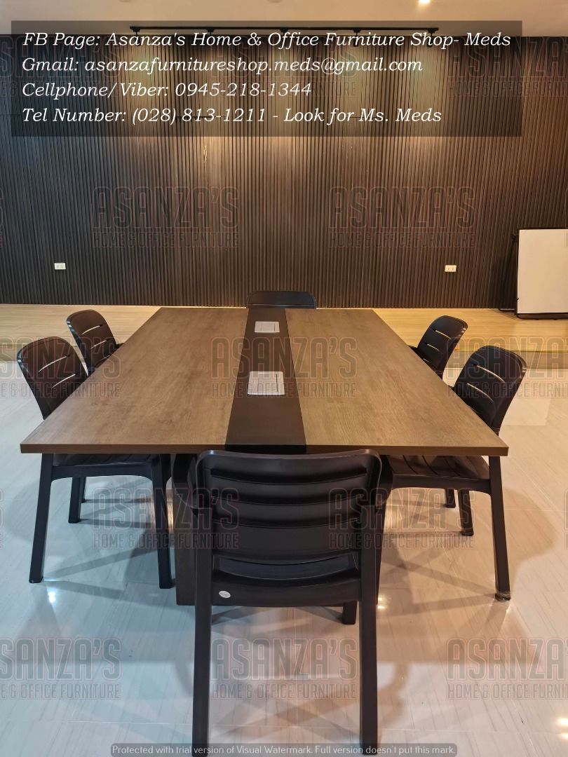 CUSTOMIZED 6-SEATER CONFERENCE TABLE (Category: Other Home Furniture) located in Quezon City. Submitted by asanzameds.1995 (Listing ID 1466615081, Image 2). Description: **CUSTOMIZED 6-SEATER CONFERENCE TABLE | PROOF OF PURCHASE ✨ ASANZA'S HOME & OFFICE FURNITURE SHOP 🛒 🛠️🛠️𝑶𝒖𝒓 𝑺𝒆𝒓𝒗𝒊𝒄𝒆𝒔🛠️🛠️ 🔥𝑭𝒓𝒆𝒆 𝑰𝒏𝒔𝒕𝒂𝒍𝒍𝒂𝒕𝒊𝒐𝒏 🔥𝑭𝒂𝒔𝒕 𝑷𝒓𝒐𝒅𝒖𝒄𝒕𝒊𝒐𝒏 𝒂𝒏𝒅 𝒔𝒉𝒐𝒓𝒕 𝒍𝒆𝒂𝒅 𝒕𝒊𝒎𝒆 𝒕𝒐 𝒓𝒆𝒂𝒄𝒉 𝒚𝒐𝒖𝒓 𝒕𝒂𝒓𝒈𝒆𝒕 